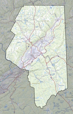 Lackawanna County PA USGS topo map