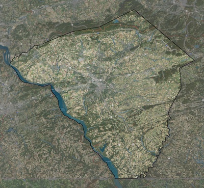 Lancaster County PA USGS imagery and topo map