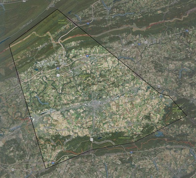 Lebanon County PA USGS imagery and topo map