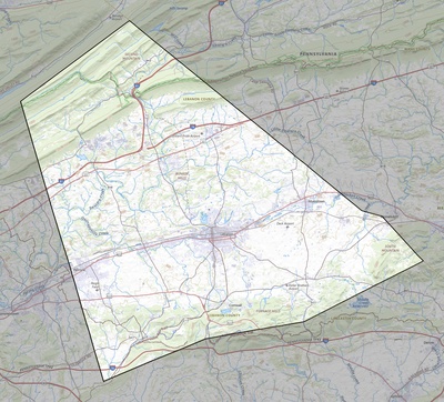 Lebanon County PA USGS topo map