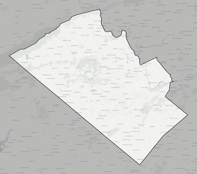 Lehigh County PA county basemap context