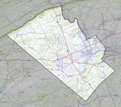 Lehigh County PA USGS topo map