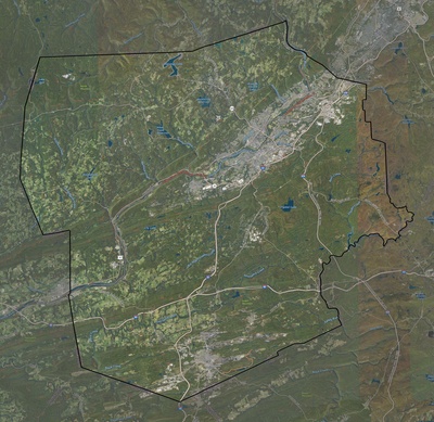 Luzerne County PA USGS imagery and topo map