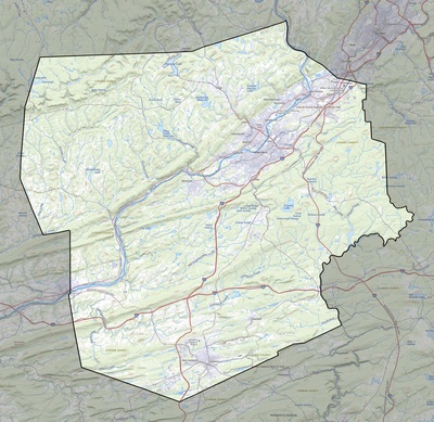 Luzerne County PA USGS topo map