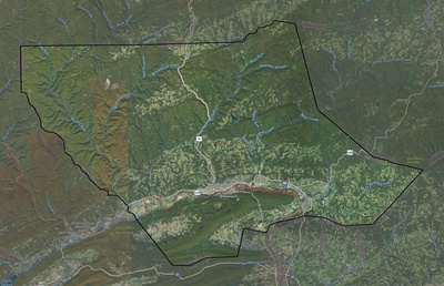 Lycoming County PA USGS imagery and topo map