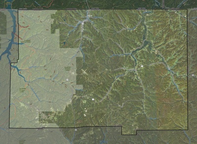 McKean County PA USGS imagery and topo map