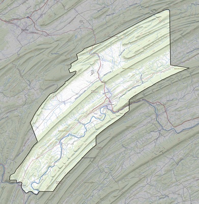 Mifflin County PA USGS topo map