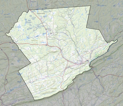 Monroe County PA USGS topo map