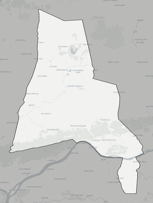 Montour County PA county basemap context