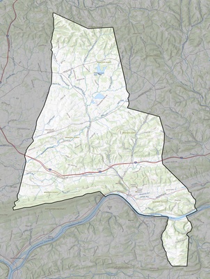 Montour County PA USGS topo map
