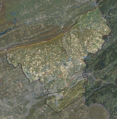 Northampton County PA USGS imagery and topo map