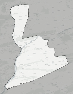 Northumberland County PA county basemap context