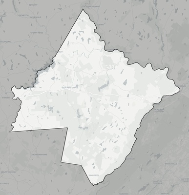 Pike County PA county basemap context