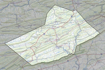 Schuylkill County PA USGS topo map