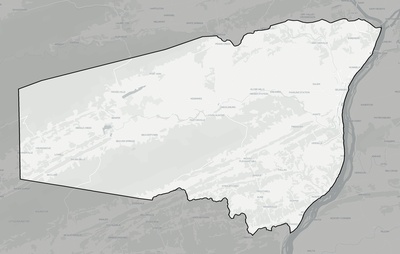 Snyder County PA county basemap context