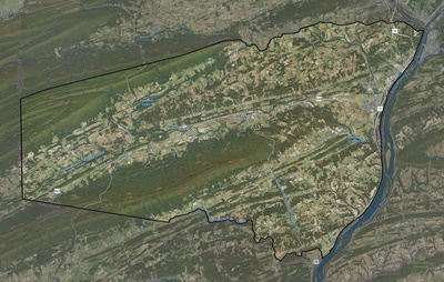 Snyder County PA USGS imagery and topo map