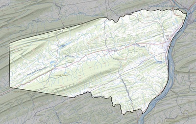 Snyder County PA USGS topo map