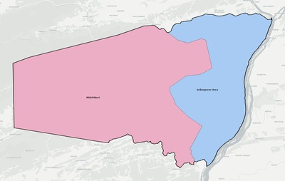 Snyder County PA school district boundaries map