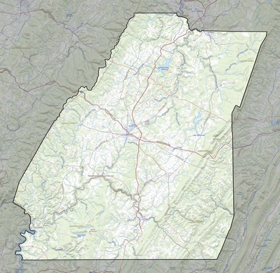 Somerset County PA USGS topo map