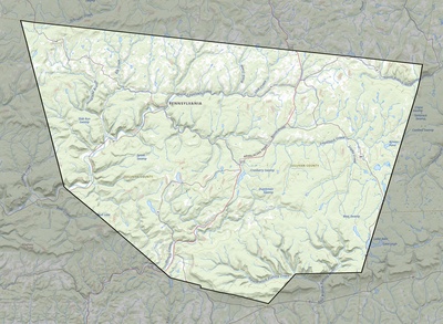Sullivan County PA USGS topo map