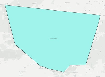 Sullivan County PA school district boundaries map