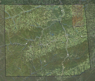 Tioga County PA USGS imagery and topo map