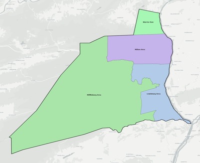 Union County PA school district boundaries map
