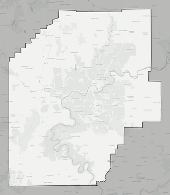Venango County PA county basemap context