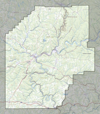 Venango County PA USGS topo map