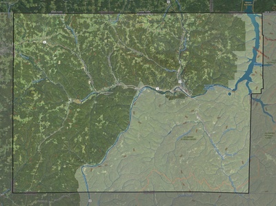 Warren County PA USGS imagery and topo map