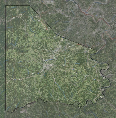 Washington County PA USGS imagery and topo map