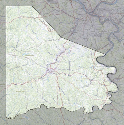 Washington County PA USGS topo map