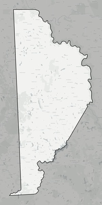 Wayne County PA county basemap context
