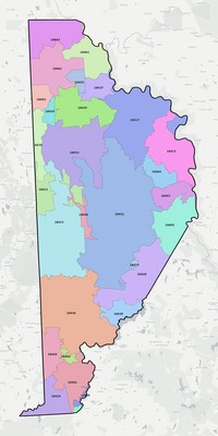 Wayne County PA ZIP code boundaries map