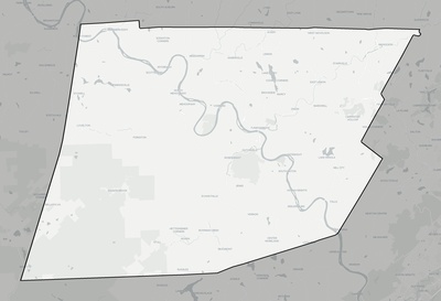 Wyoming County PA county basemap context
