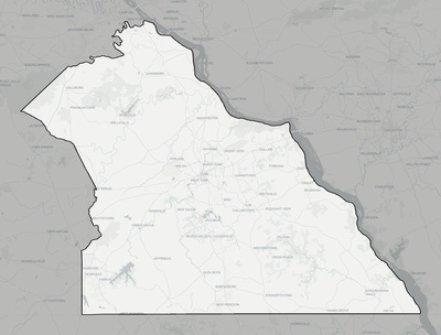 York County PA county basemap context