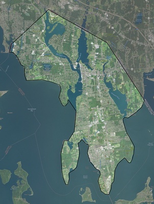 Bristol County RI USGS imagery and topo map