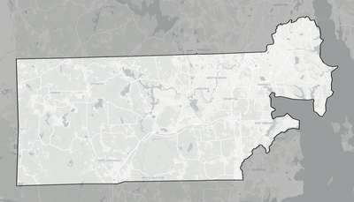 Kent County RI county basemap context