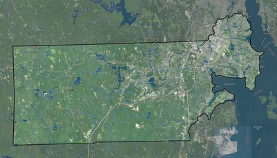 Kent County RI USGS imagery and topo map