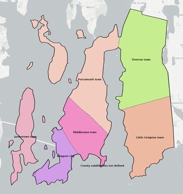 Newport County RI subdivision map preview