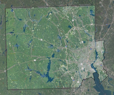 Providence County RI USGS imagery and topo map