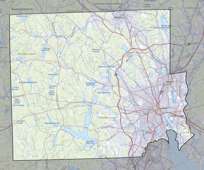 Providence County RI USGS topo map