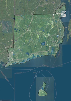 Washington County RI USGS imagery and topo map