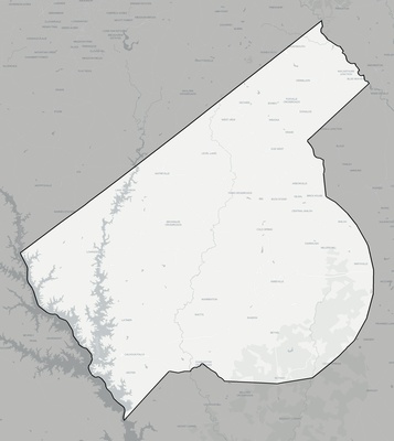 Abbeville County SC county basemap context