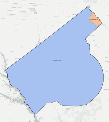 Abbeville County SC school district boundaries map