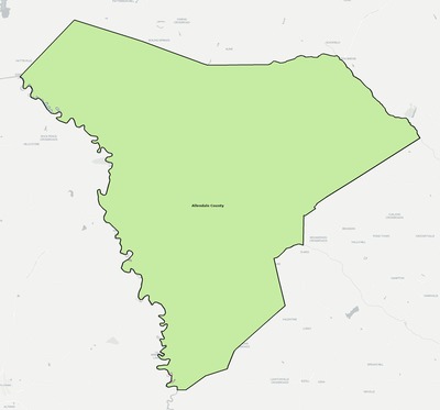 Allendale County SC school district boundaries map