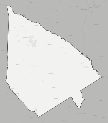 Bamberg County SC county basemap context