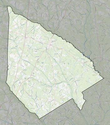 Bamberg County SC USGS topo map