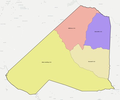 Barnwell County SC townships and subdivisions map