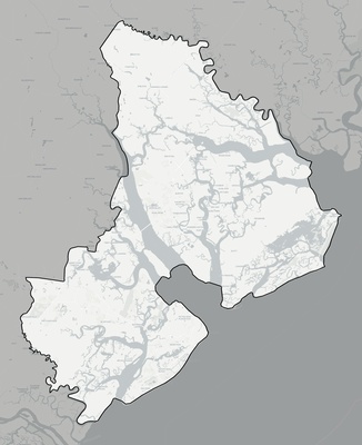 Beaufort County SC county basemap context